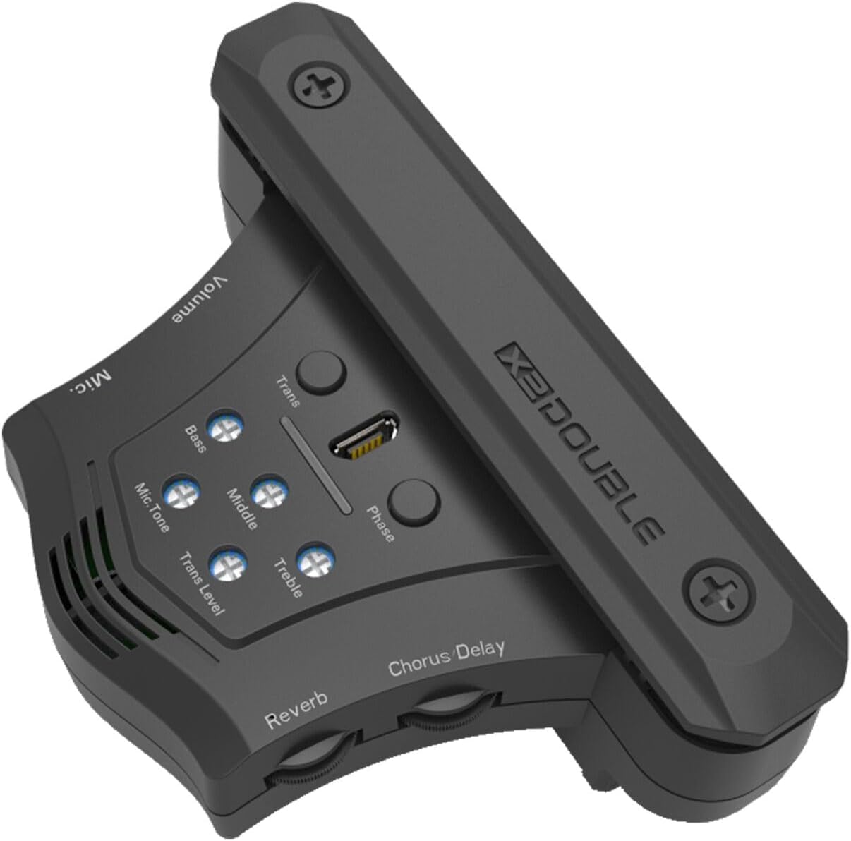 Acoustic Guitar Pickup Rechargeable Resonance Pickup, Double G0 Active Soundhole Guitar Pickup with FST2.0 Vibrating Effect Pickup Systerm