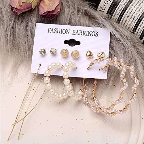 Image of Shining Diva Fashion Stylish Combo Metal Earrings for Women and Girls