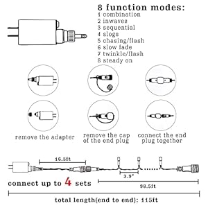 Dazzlebright300ledchristmasstringlights100ftconnectablewaterproofstringlightsgreenwirewith8modeschristmasdecorationsforindooroutdoorxmaspartyyardgardenmulticolored Urban Country Home Decor Dazzle bright 300 led christmas string lights 100 ft connectable waterproof string lights green wire with 8 modes christmas decorations for indoor outdoor xmas party yard garden multi colored urban country home decor