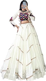 Kapindra Enterprise Women's Trending Designeer Tussar Silk Lehenga Choli Print with Foil Work With Unstitched Blouse Patol...