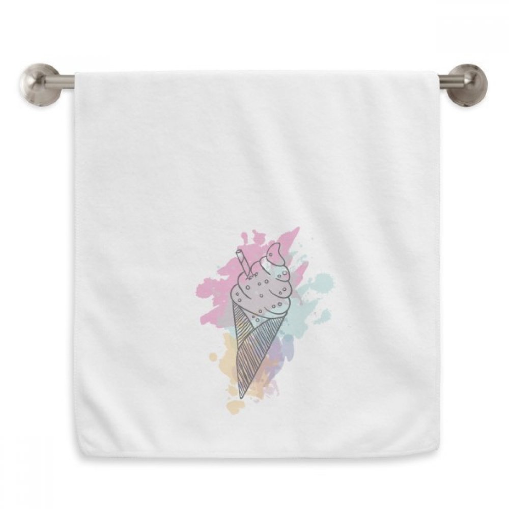 Serviettes moelleuses 13x29 pouces crème glacée blanche pour le visage