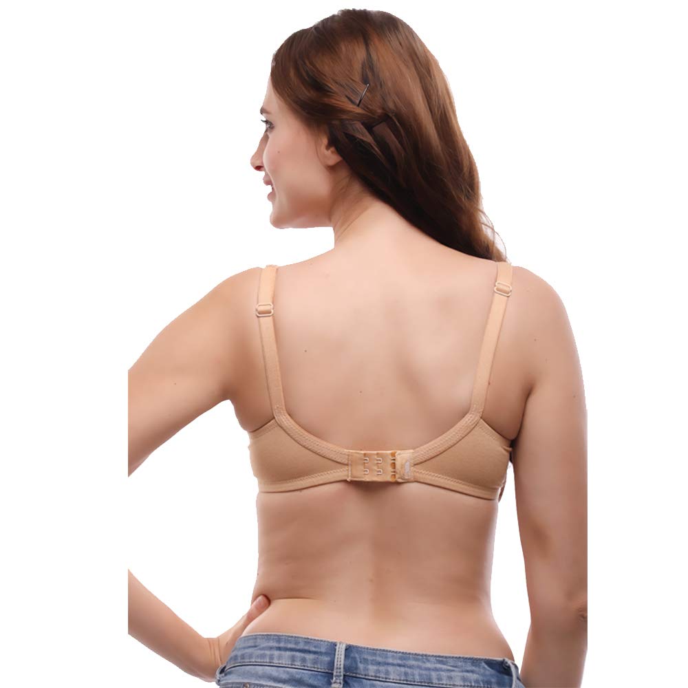 Lovable Women Girls Cotton Non Padded Wired Full Coverage Bra in Skin Color - L0596 N/Skin offers donot miss