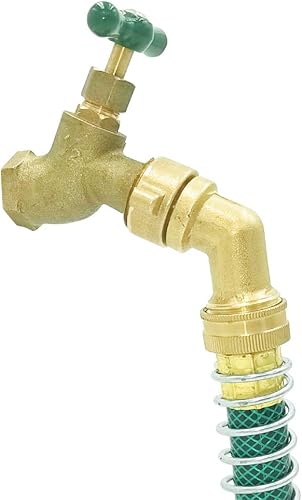 Miniatura 5 de HYDRO MASTER Adaptador de conexión giratoria rápida para manguera de jardín de codo, latón macizo