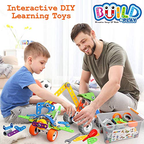 Moontoy 175 Pieces Stem Toys Kit Building Toy For Kids Building Blocks Learning Set For Age 4 5 6 7 8 9 10 Year Old Boy Girl Best Kids Toy Creative Game Fun Activity Superior Gift For Your Kid #TOP1