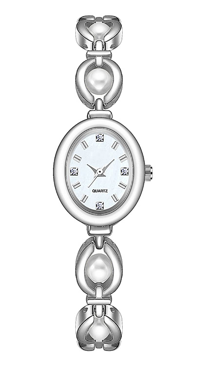 ADSBIAOYE Petite Orologio Da Donna Rotondo - Quarzo Analogico In Acciaio Inox, Quadrante Con Diamanti, Impermeabile 30m - 6