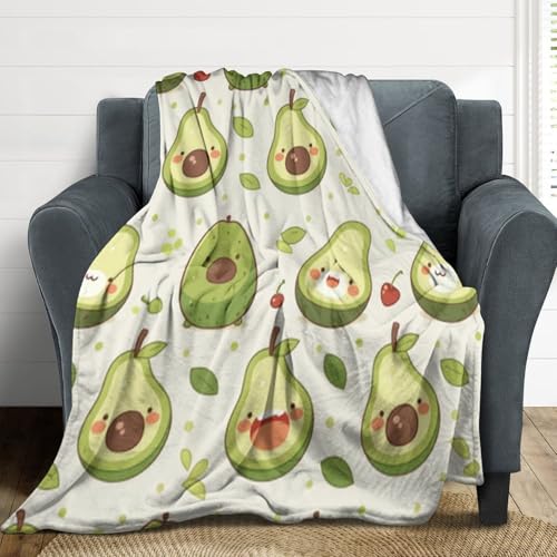 Couverture flanelle avocat plaid canapé vert et rouge