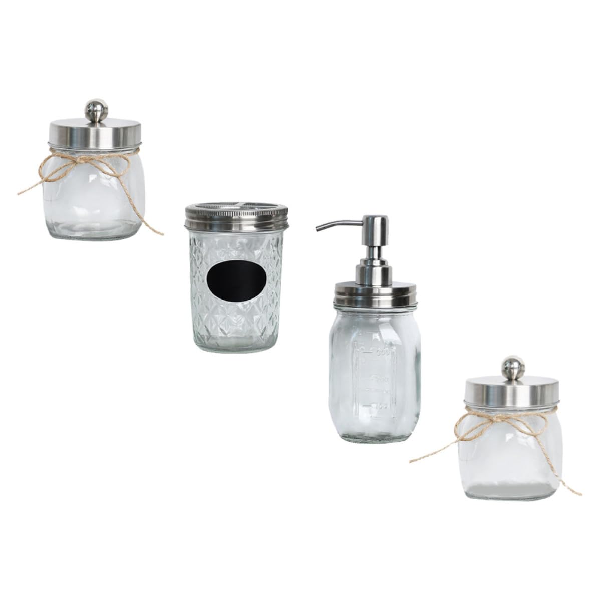 Soporte para Cepillos de Dientes Juego de Accesorios de Baño de Vidrio Plata Portacepillos y Botella de Loción para Baño y Uso en Casa