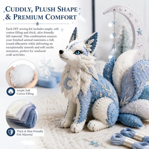 Para hacer animales de peluche en 3D kit de fieltro ártico 4