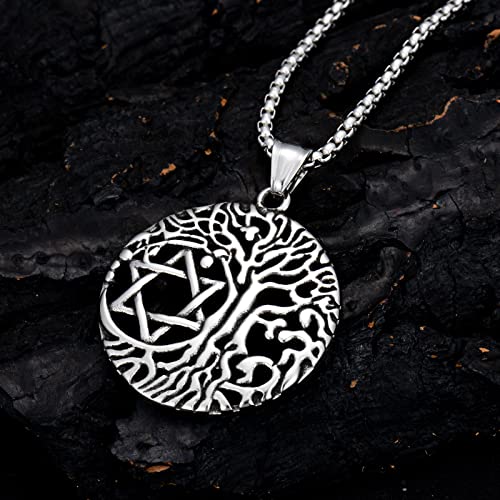 Swordgod Tree Of Life Necklace For Men Women Star Of David Pendant Jewelry Gifts For Christmas Birthday (Life Tree With David Star) #TOP2