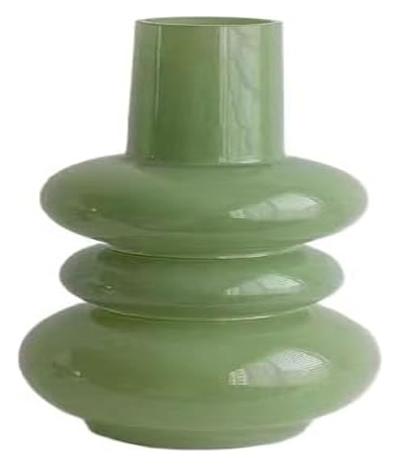 Bzgpmfud Girls A Green Vase Desktop For Living Room Taro Purple Glass Decorations Retro Simulation Flower Heart Vases(A Green)