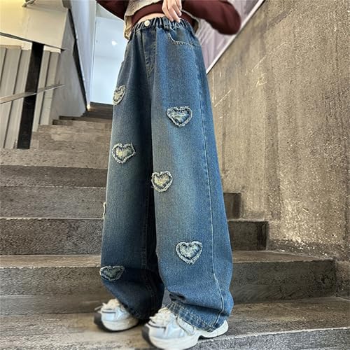 Jean large fille en tissu doux et extensible style coréen - 4