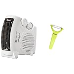 Amazon Brand – Solimo 2000-Watt Room Heater (ISI Certified, White Colour, Ideal for Small to Medium r & Plastic Kitchen Peeler – Green Combo