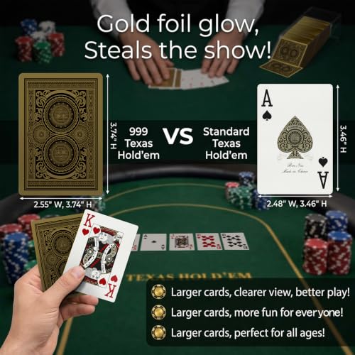 Cartas Premium Texas Hold'em Ben Niu con Estuche de Cuero miniatura 5