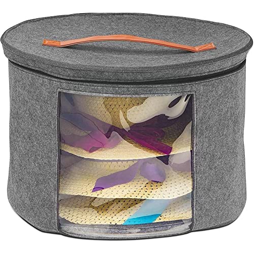 Boîte de rangement pour chapeau grand format avec fermeture éclair - 2