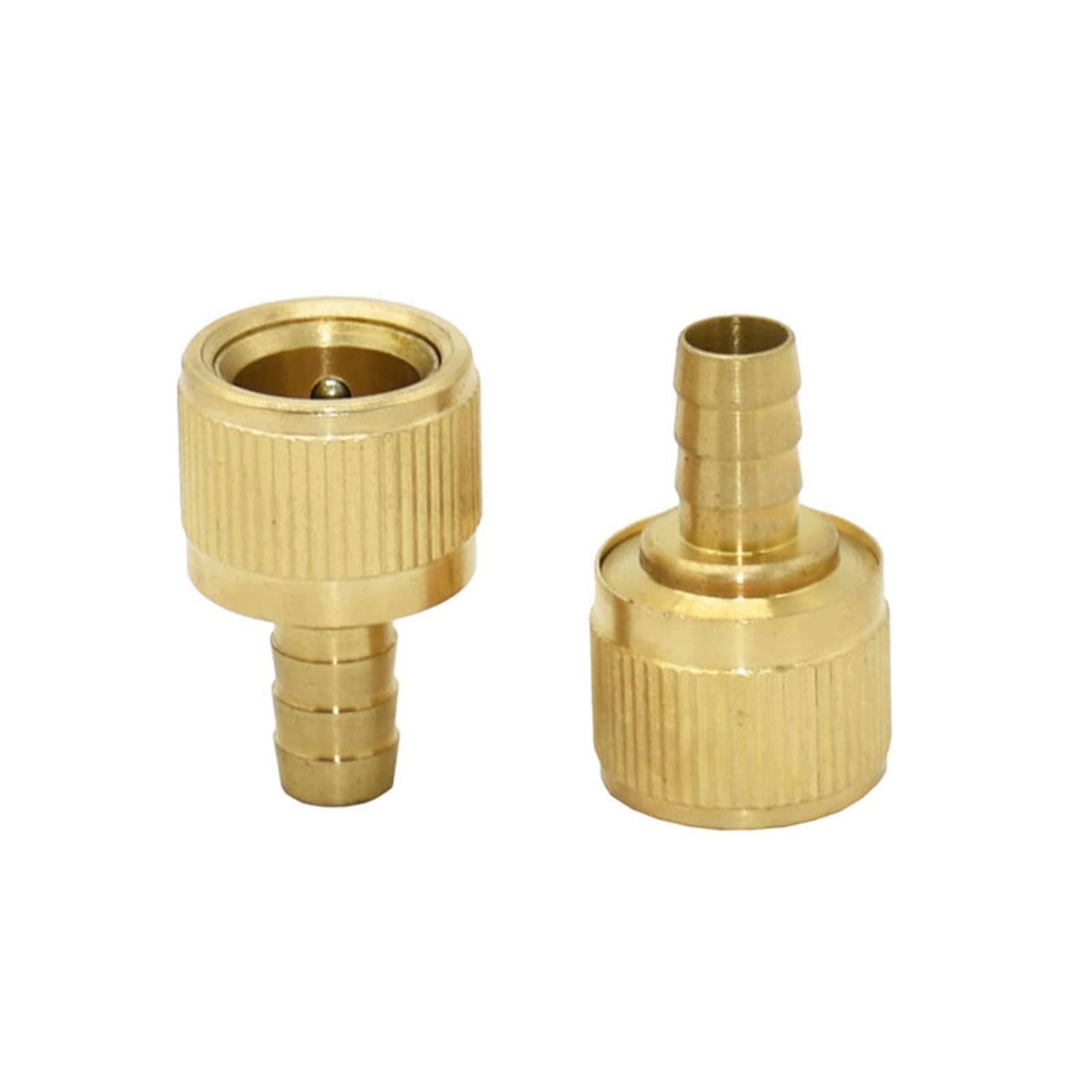 Adaptador de manguera de plomería de jardín Brass 12mm Barb Acoplamiento rápido 1/2 "Expansión de la manguera Acoplamiento de acoplamiento Jardín Agua Agua Adaptador de ajuste de cobre 8 piezas