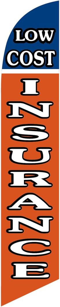 Low Cost Insurance Feather Banner Swooper Flag, Replacement Flag Only