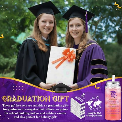 AmazingSpark 72 Pcs Class of 2026 Graduation Gift Set 13.5 oz Graduation Plastic Cups Bulk with Lids Straws Inspirational Notebooks Motivational Pens Gift for Congrats Grad Party Favors Supplies by AmazingSpark - Used condition - Image 6
