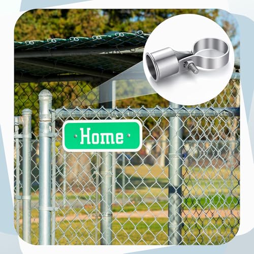 Shimeyao 10 Pack Chain Link Rail End Assembly 1-7/8\" Centre Brace Band and 1-3/8\" Fence Rail End Cup Chain Link Fence Parts for Residential Yards Industrial Yards and Perimeter Security Fencing