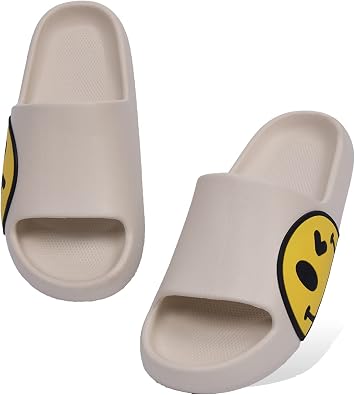 Beach Slippers Summer Sliders Sandals,EVA Open Toe Soft Slippers Bathroom Pool Shower Anti-Slip Shoes Flip Flops for Indoor & Outdoor