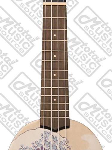 Luna Artistic Great Wave Soprano Uke W/Tuner & Pc #TOP23