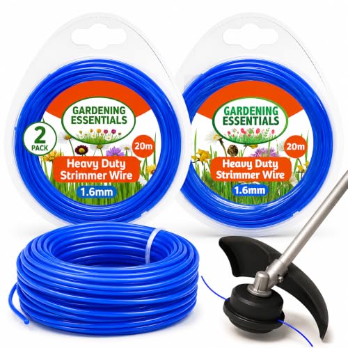 Image of SOL 2pk Heavy Duty Strimmer Wire 1.6mm Universal Trimmer Line 40m