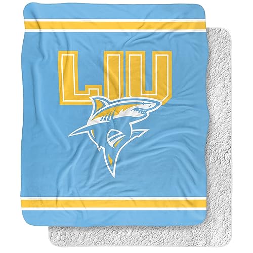 Long Island Univ Blanket, 50"x60" Primary Logo, Sherpa Super Soft Throw