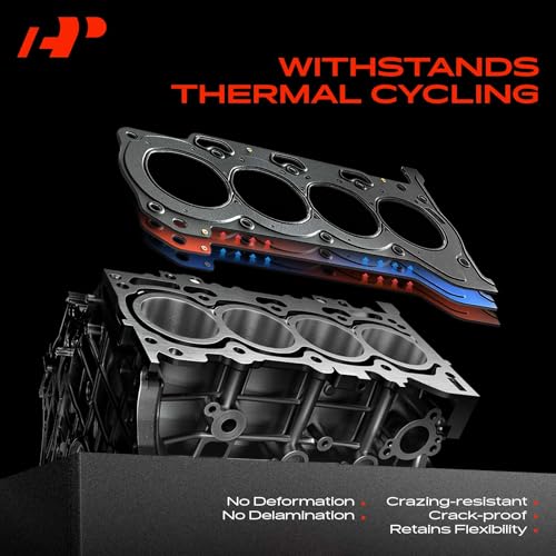A-Premium V8 Left or Right Engine Cylinder Head Gasket Compatible with Chevrolet, GMC, Cadillac, Hummer, Pontiac, Saab & Workhorse Models - Silverado Sierra Express Suburban 2500, Multi Layer Steel by A-Premium - Image 4