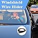 1 PC Car Cable Wire Hider 6.56 Ft Car Windshield Wire Hider Concealed Wire Cover for Car Wires Hide Roof Rack Light Bar - Universal