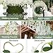 ZINHO 60 Branches Wisteria Hanging Flowers, 4PCS Artificial White Wisteria Flowers Garland for Wedding Arch Ceremony Party Garden Home Backdrop Decor