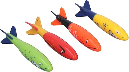 Miniatura 5 de TOPINCN Underwater Swim Pool Diving Toys, Summer Swimming Dive Toy Set Swimming Pool Diving Rings Seahorses Torpedos, Training Dive Swim Water Toy