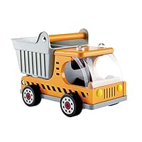 Hape Dumper Truck Toy, 10.2-Inch Length x 5.7-Inch Width x 6.6-Inch Height