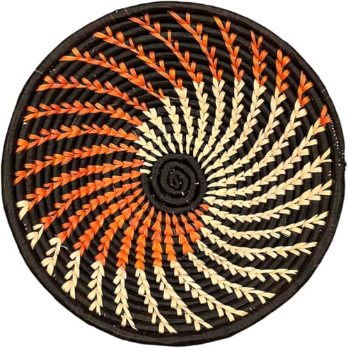 Handwoven African Baskets Handmade Raffia Woven Fruit Bowl, Decorative Wall