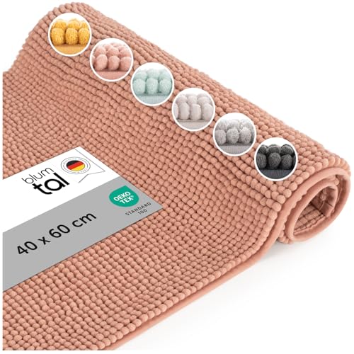 Blumtal Badematte 40x60 cm Hochflor Chenille - Oeko-TEX zertifizierter...