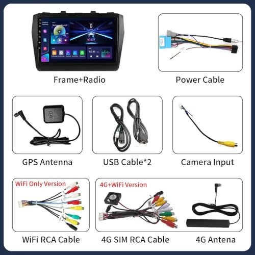 9 Calowy 2 Din Android 15 Radio samochodowe dla Suzuki Swift 2016-2022with Carplay AHD Backup Camera GPS Navigation Steering Wheel Controls Bluetooth