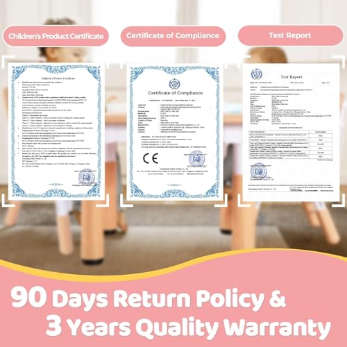 Image of FUNLIO Adjustable Kids Chair (1pc), 3 Level Height Adjustable Toddler Chair for Ages 3-8, Sturdy Child Chairs with Maximum Bearing 220lbs, for Classrooms /Daycares /Homes, CPC & CE Approved - Pink