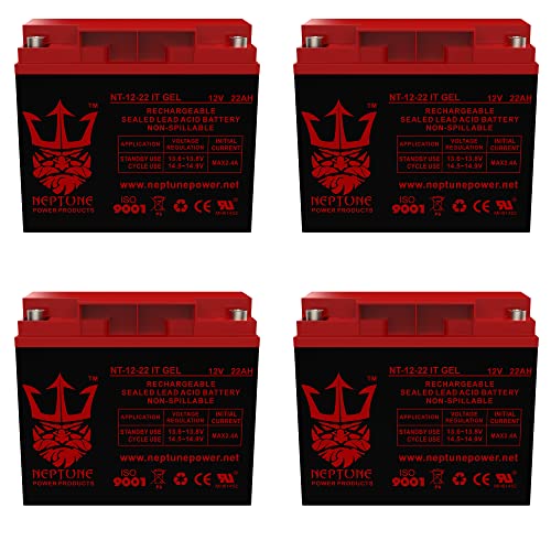Neptune Power Products 12V 22AH Gel Battery Replacement for E-Wheels EW-36-4 Pack