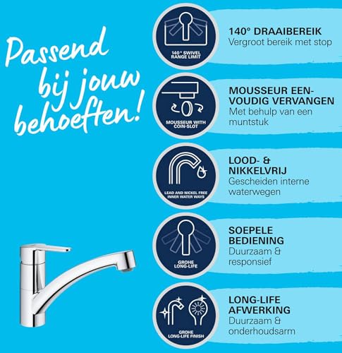 Grohe 31685000 Miscelatore Monocomando Per Lavello Starteco - 7
