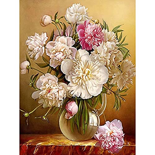 Gifts 50x100cm diamant peinture broderie kit complet fleurs blanches à offrir