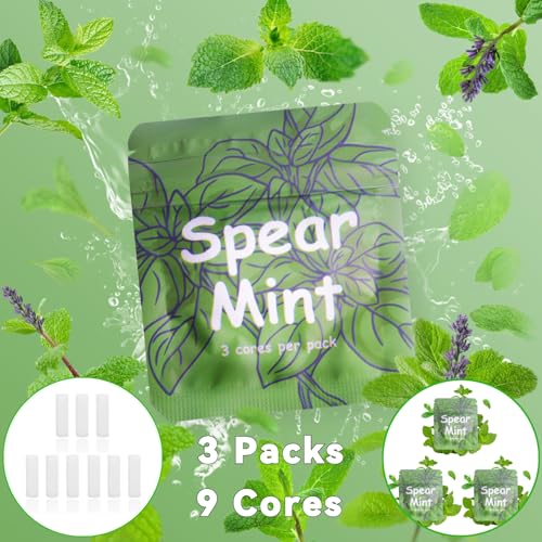 LAMKHOO 3 Packs of Plant-Based Spearmint Flavor Cores | 5.5mm x 30mm | Break Habits Naturally | Fits Standard Necklace Diffusers | 9 Total Cores by LAMKHOO - Image 2
