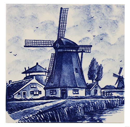 Ceramic Tile Blue Delft Retro Azulejo Vintage Tiles Wall Art Home Decor 6x6 inches #017