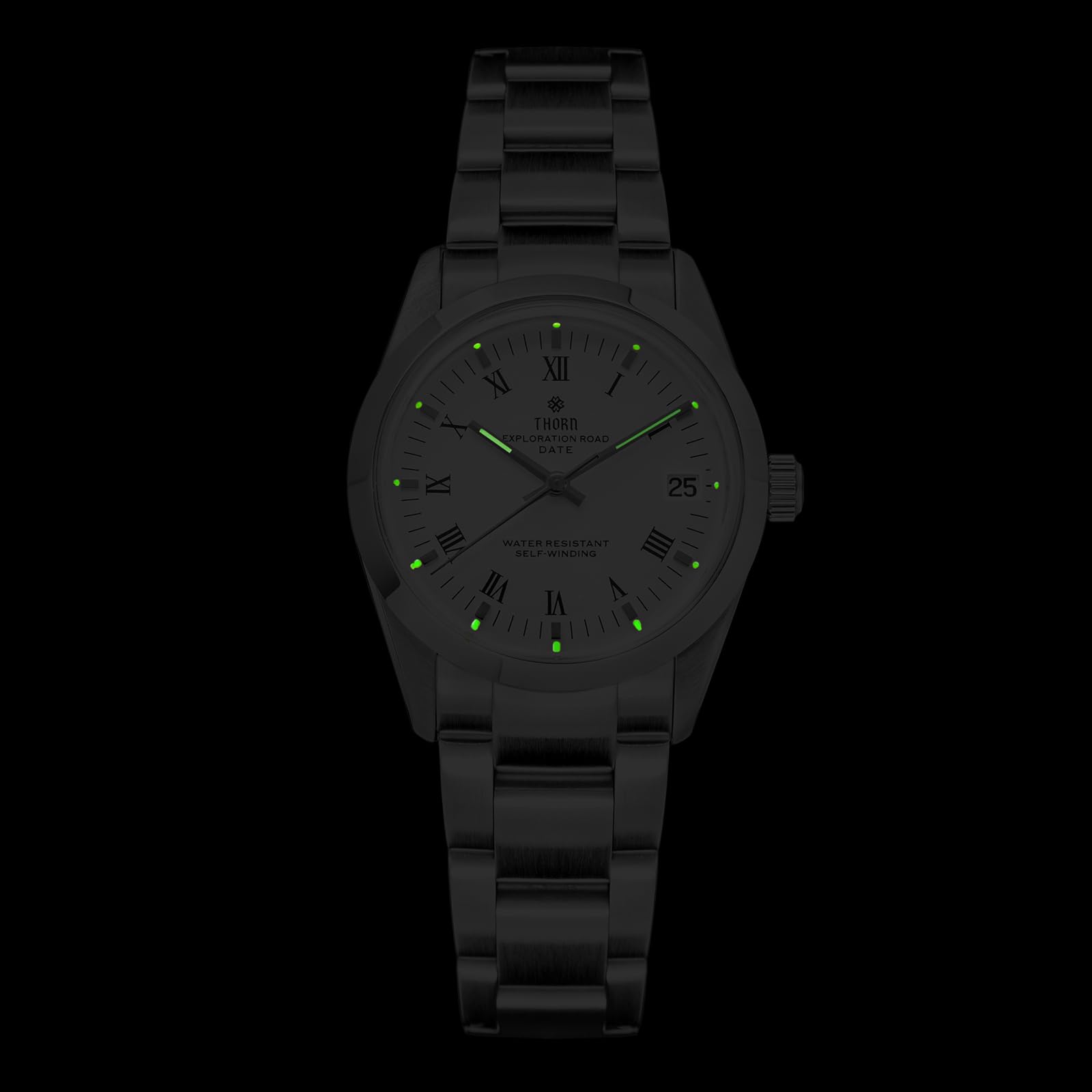 TACTICAL FROG Thorn T004 34mm PT5000 Mechanische Herrenuhr - Gewölbtes Saphirglas C3 Leuchtend 100M Wasserdicht