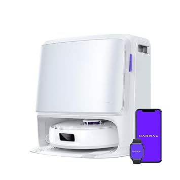 NARWAL Freo X10 Pro Robot 2-in-1 Vacuum and Mop, 11000Pa Suction, EdgeReach Mopping, Zero Tangle Technology, Self-Emptying with De-Tangling Side Brushes