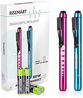 Pen Light, RISEMART Nurse Led Medical Penlight with Pupil Gauge for Nursing Students