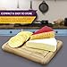 Pratico Kitchen Small Bamboo Cutting Board and Serving Tray with Juice Groove, 8 x 6 inch