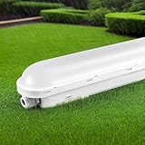 TONFFI LED Feuchtraumleuchte 120cm, 36W IP65 Feuchtraumlampe [4500LM, 6000K Kaltweiß] - Verknüpfbare Wannenleuchte für Bad, Keller, Garage, Werkstatt, Büro | Verbesserte Version