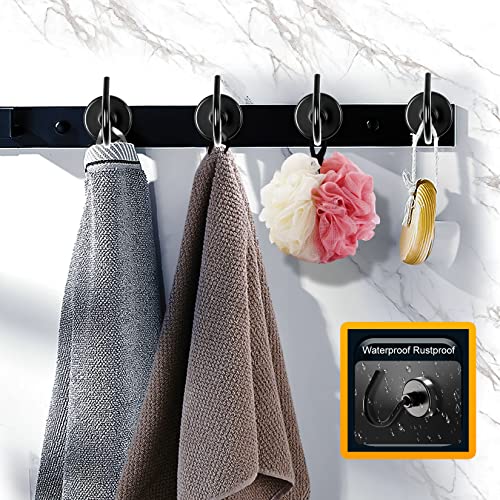 Vndueey Magnetic Hooks Heavy Duty, 50Lbs 6 Pack Black Strong Large Opening Magnet Hooks For Hanging, Neodymium Metal Magnets With Hooks For Refrigerator, Cruise, Kitchen, Garage, Workplace And Office #TOP4