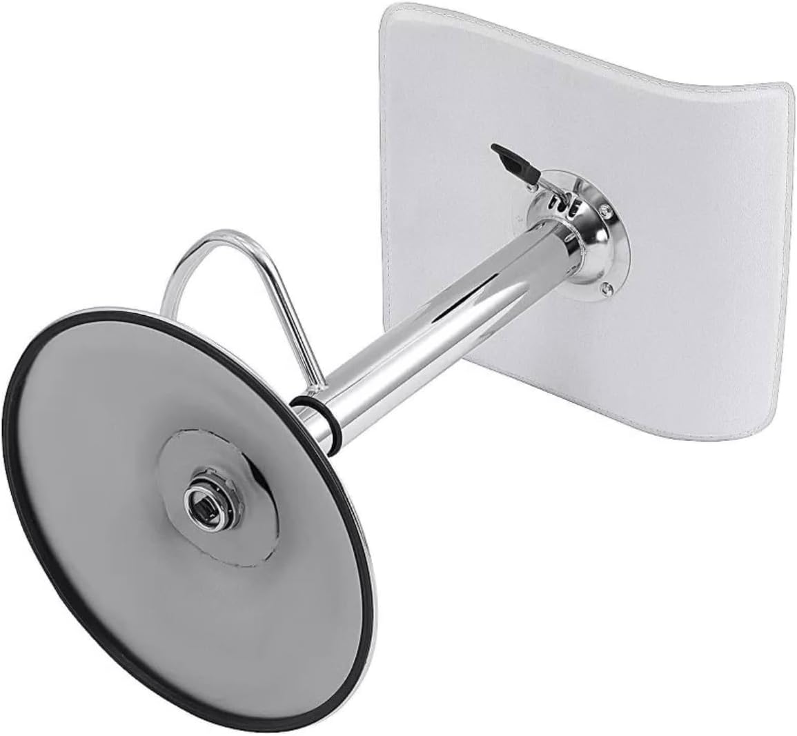 2 x Vinyl Air Lift Adjustable Swivel Bar Stools, Pack of 2 (2002) (White)