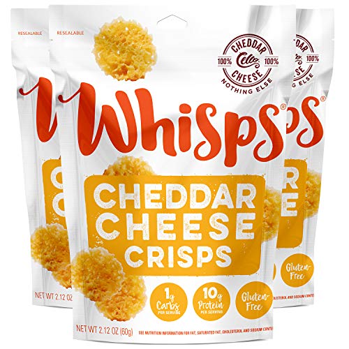 Whisps Cheddar Cheese Crisps | Keto Snack, Gluten Free, Sugar Free, Low Carb