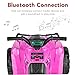 Best Choice Products 12V Kids Ride-On Electric ATV, 4-Wheeler Quad Car Toy w/Bluetooth Audio, 2.4mph Max Speed, Treaded Tires, LED Headlights, Radio - Pink