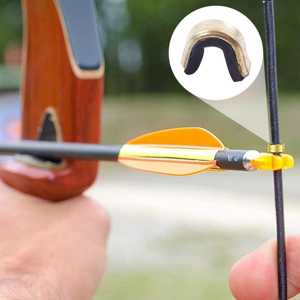 30 Points D'Encoche Pour Arc - Clips Laiton Pour Cordes Arc Classique/Composé